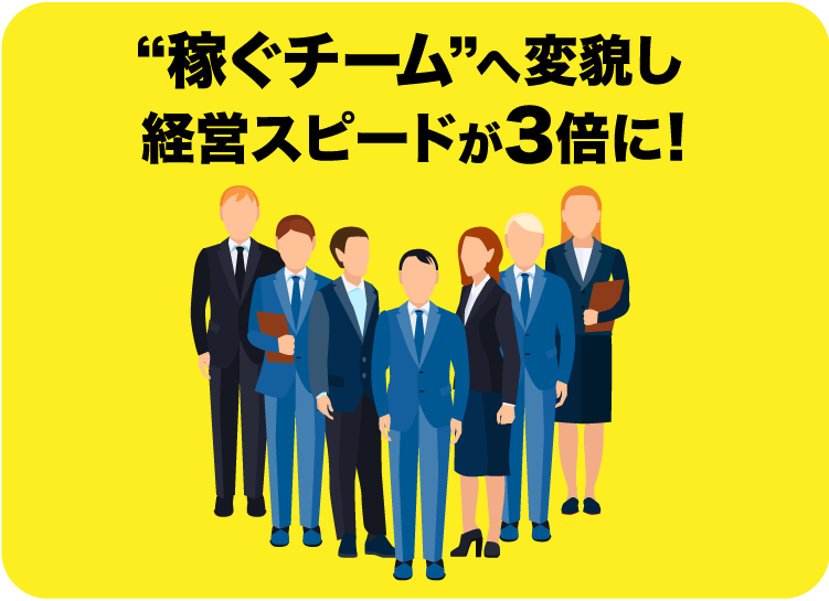 稼ぐチームへ変貌し経営スピードが3倍に!